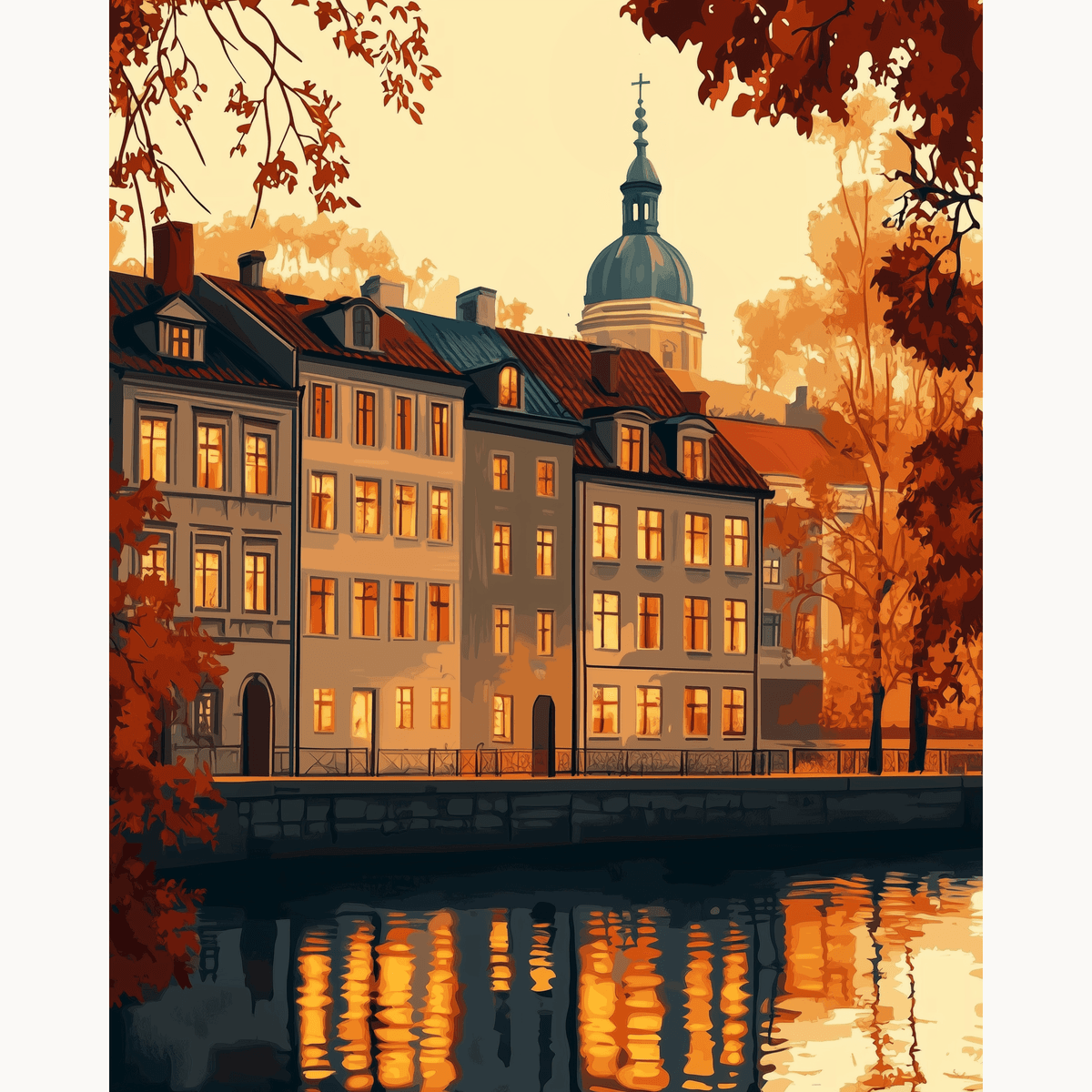 Seascape Town - Number Artist Paint by Numbers Kits