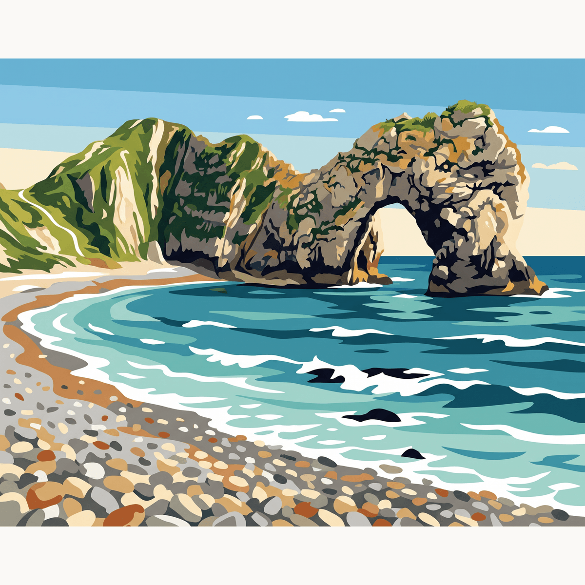 Durdle Door Morning - Number Artist Paint by Numbers Kits