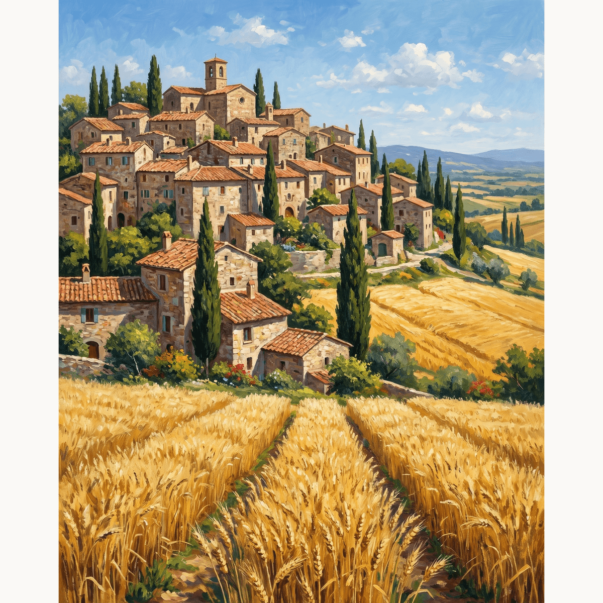 Cypress Hilltop - Number Artist Paint by Numbers Kits