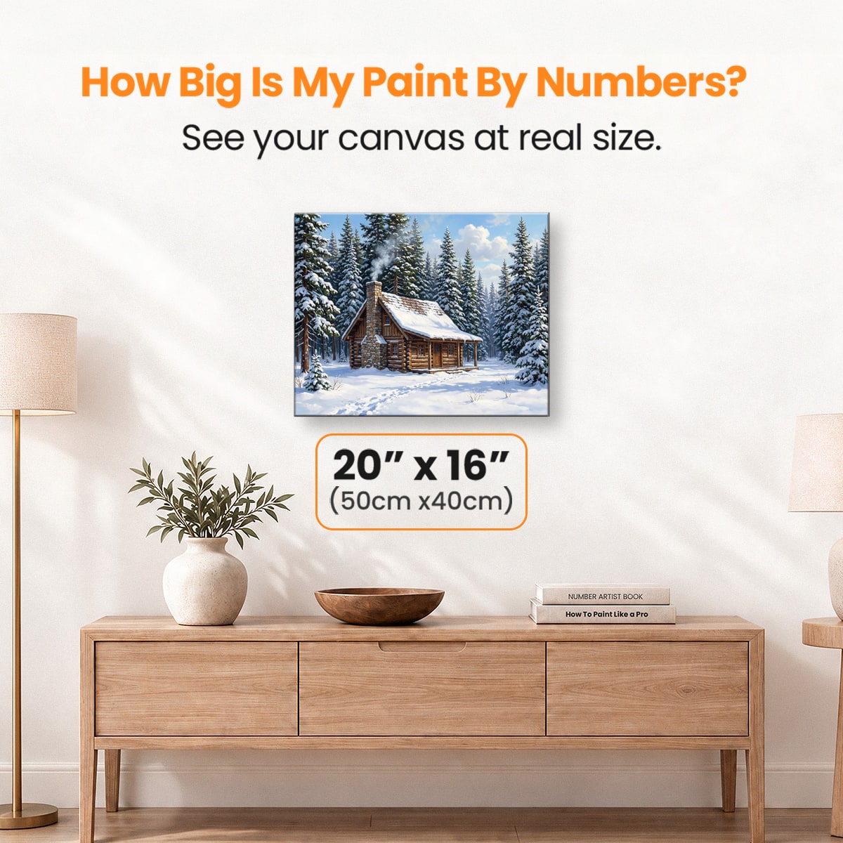 Cabin Snowfall - Number Artist Paint by Numbers Kits