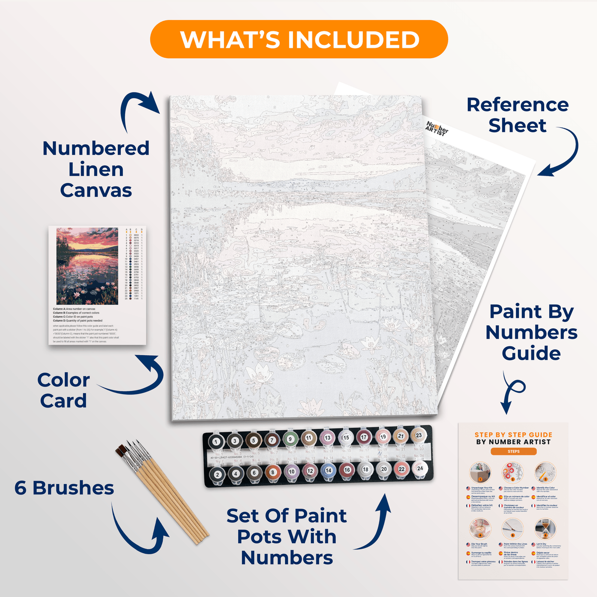 Lily Sunset - Number Artist Paint by Numbers Kits