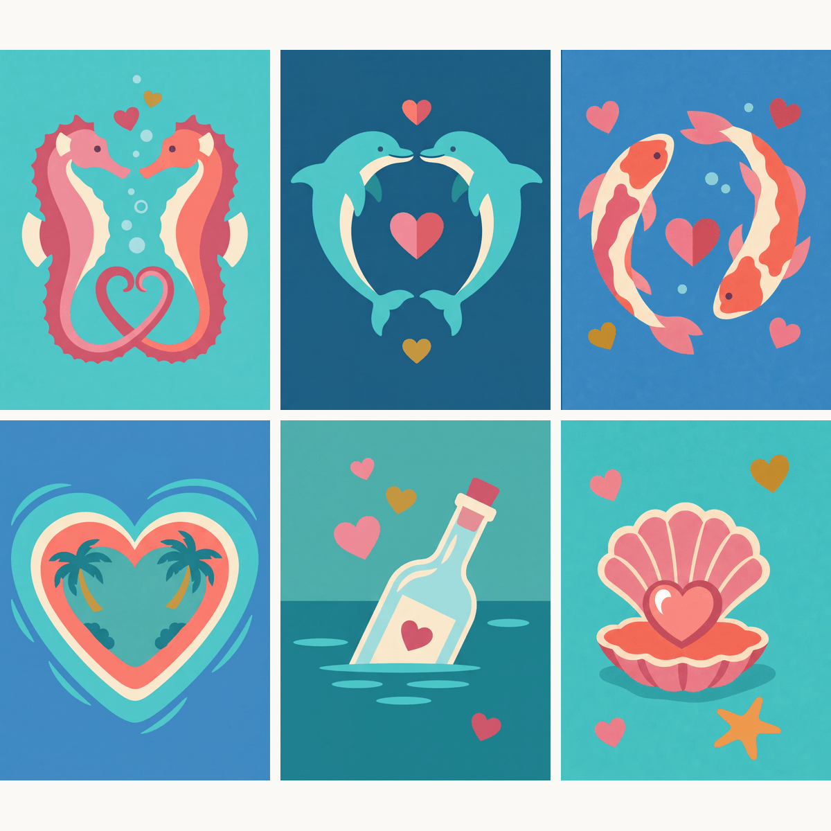 Aquatic Romance - Number Artist Paint by Numbers Kits