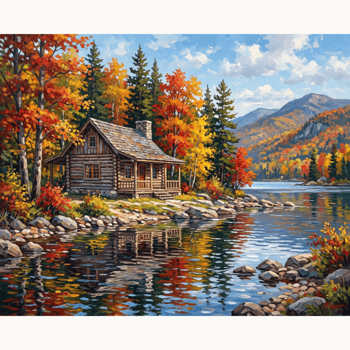 Autumn Cabin Retreat - Number Artist Paint by Numbers Kits