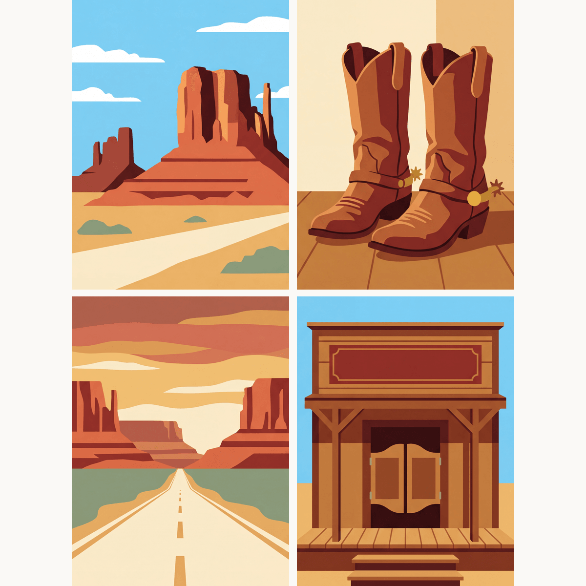 Cowboy Country - Number Artist Paint by Numbers Kits