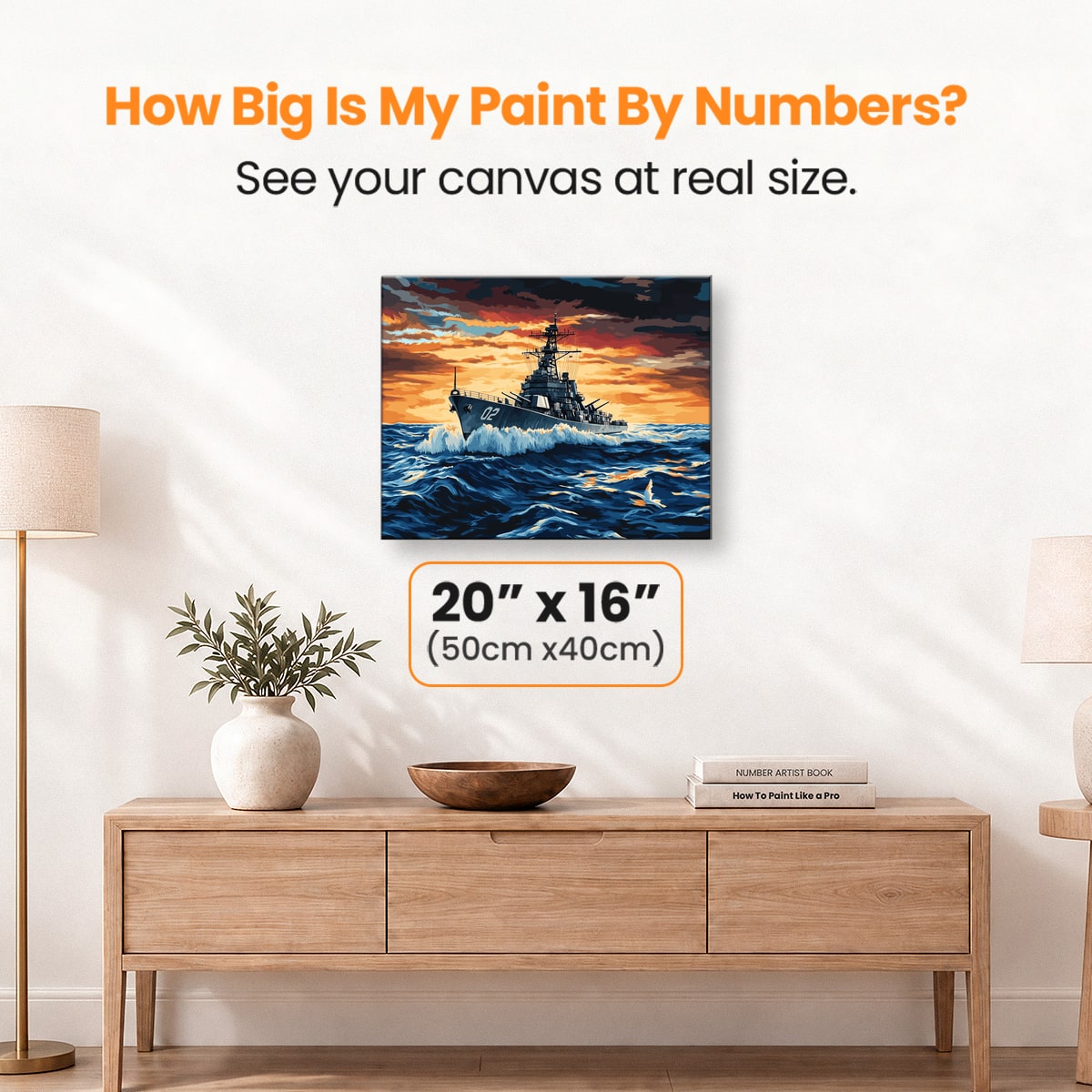 Navy Battleship - Number Artist Paint by Numbers Kits