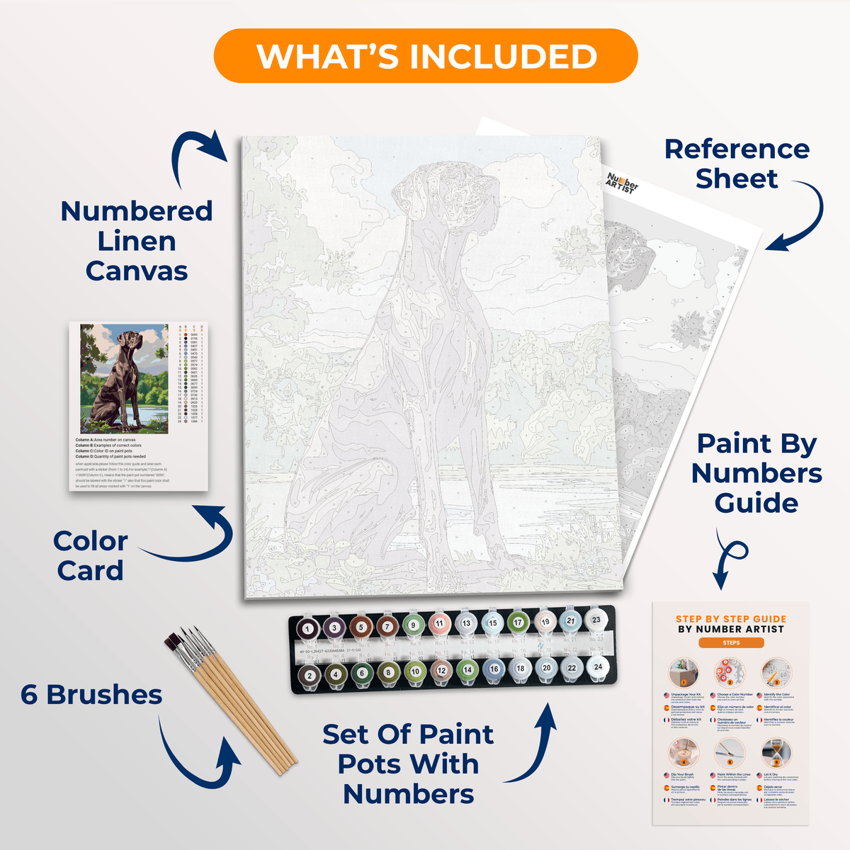 Great Dane - Number Artist Paint by Numbers Kits