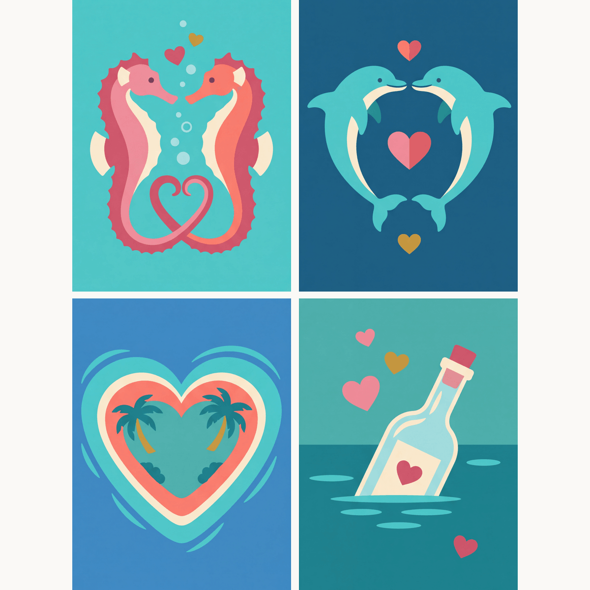 Aquatic Romance - Number Artist Paint by Numbers Kits