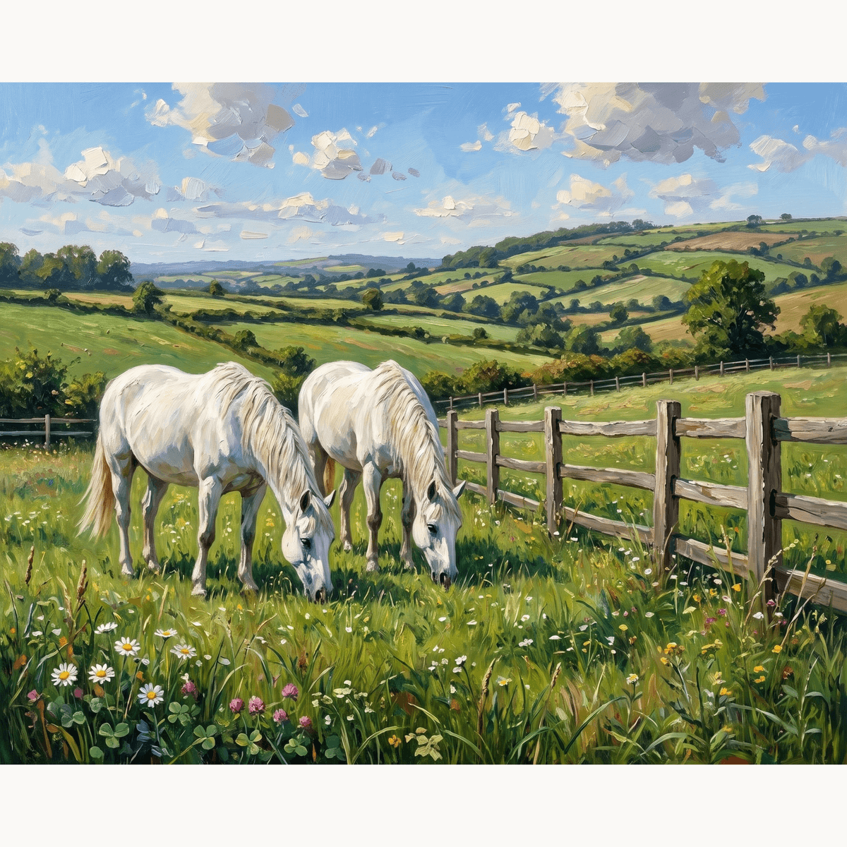 Wild White Horses - Number Artist Paint by Numbers Kits
