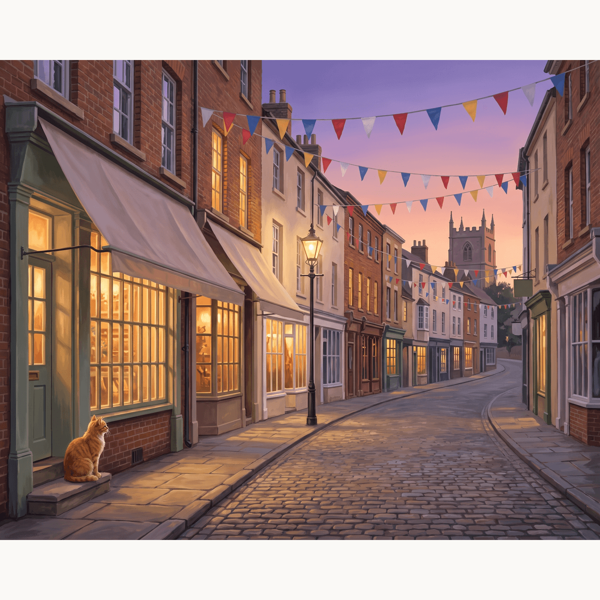 Bunting Street Cat - Number Artist Paint by Numbers Kits