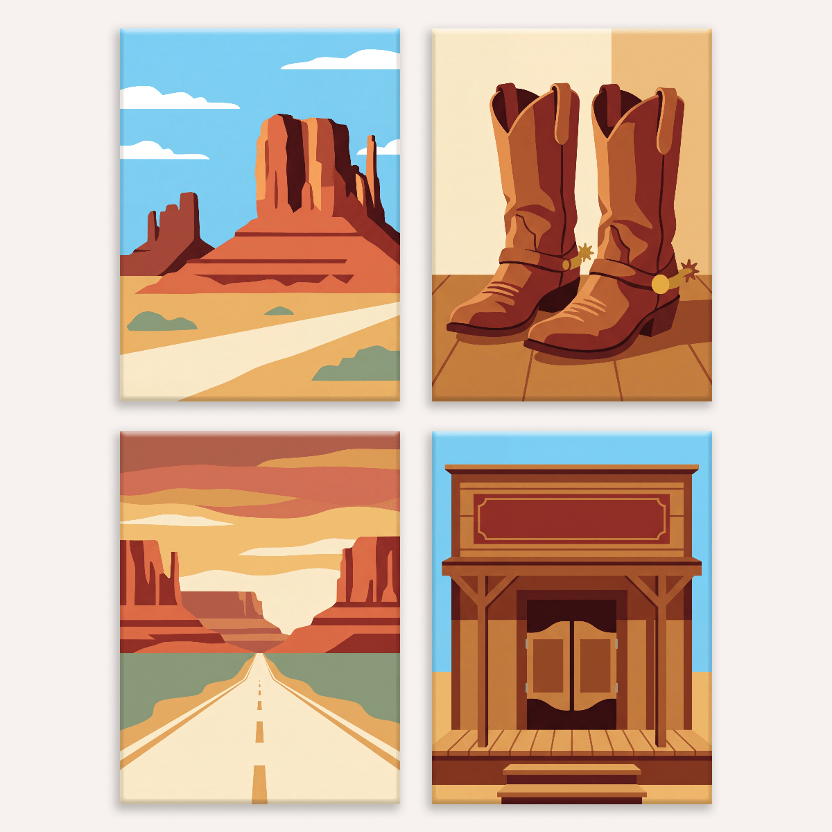 Cowboy Country - Number Artist Paint by Numbers Kits