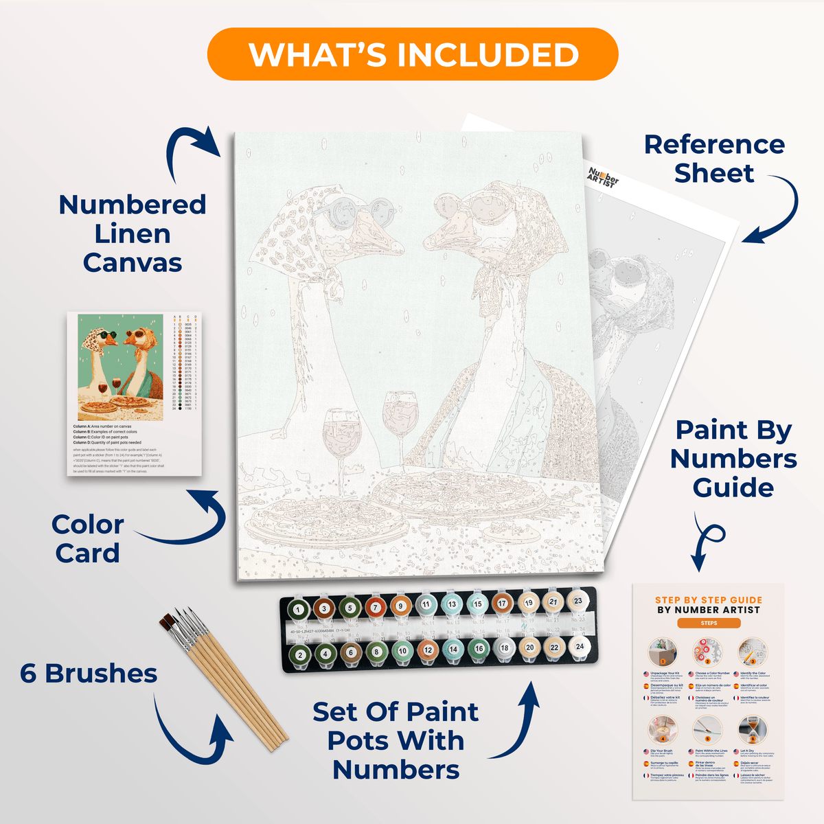 Dinner with Geese - Number Artist Paint by Numbers Kits