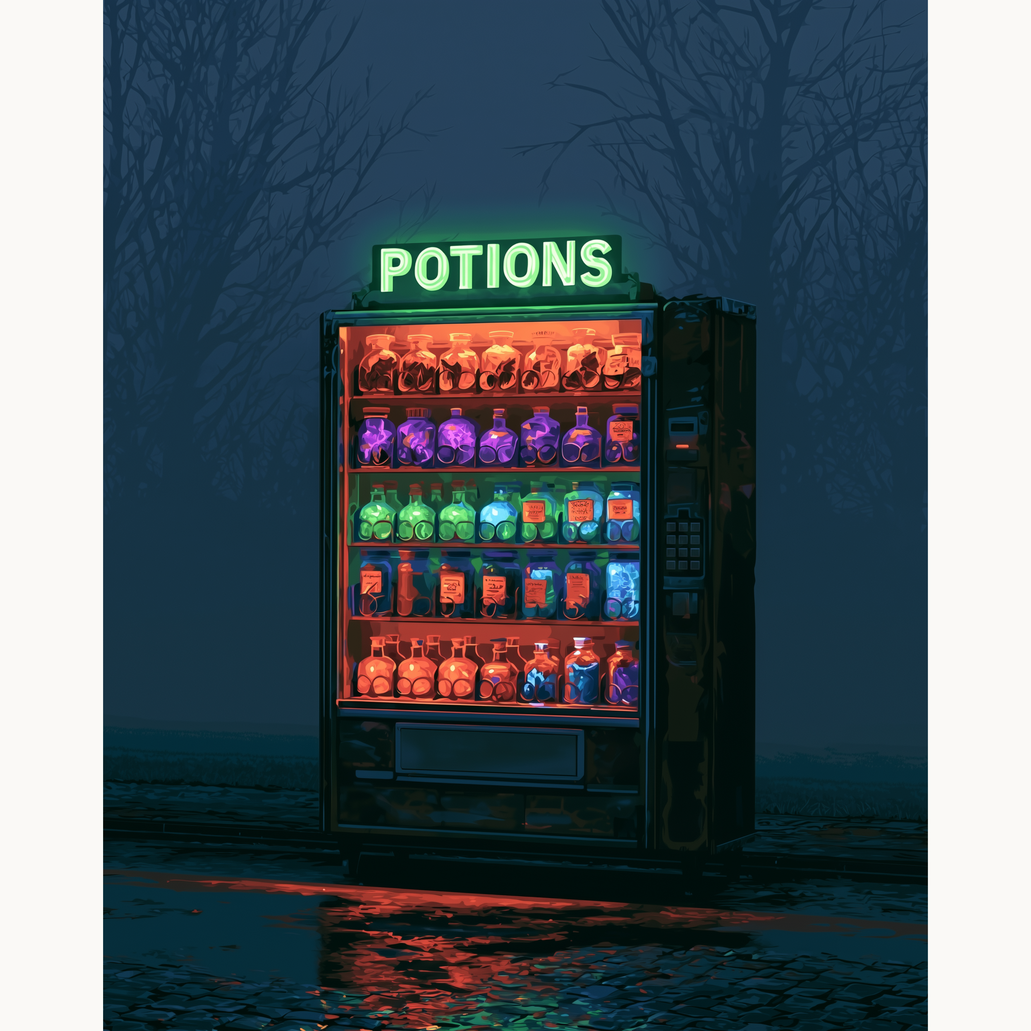 Halloween Vending Machine - Number Artist Paint by Numbers Kits