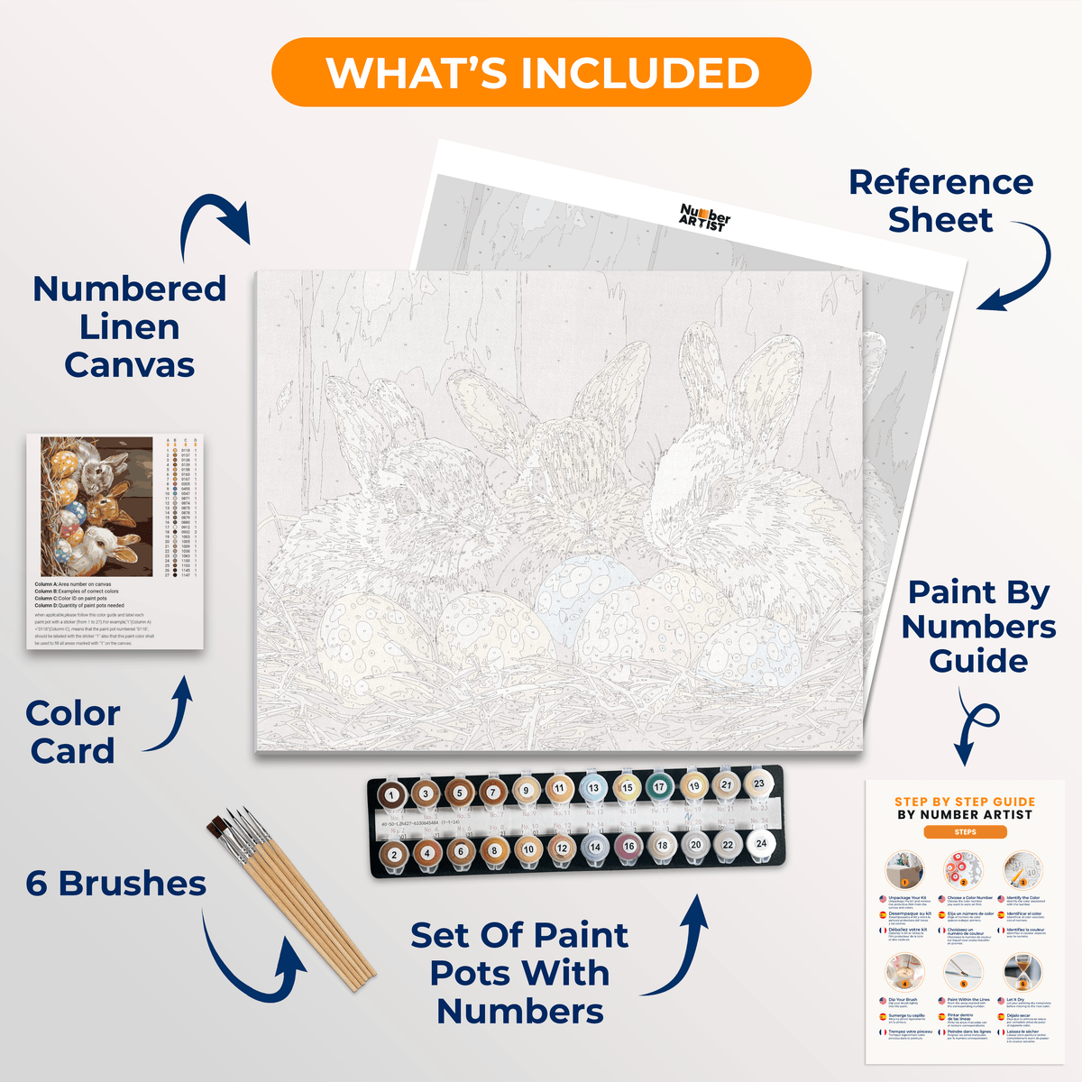 Easter Nest - Number Artist Paint by Numbers Kits