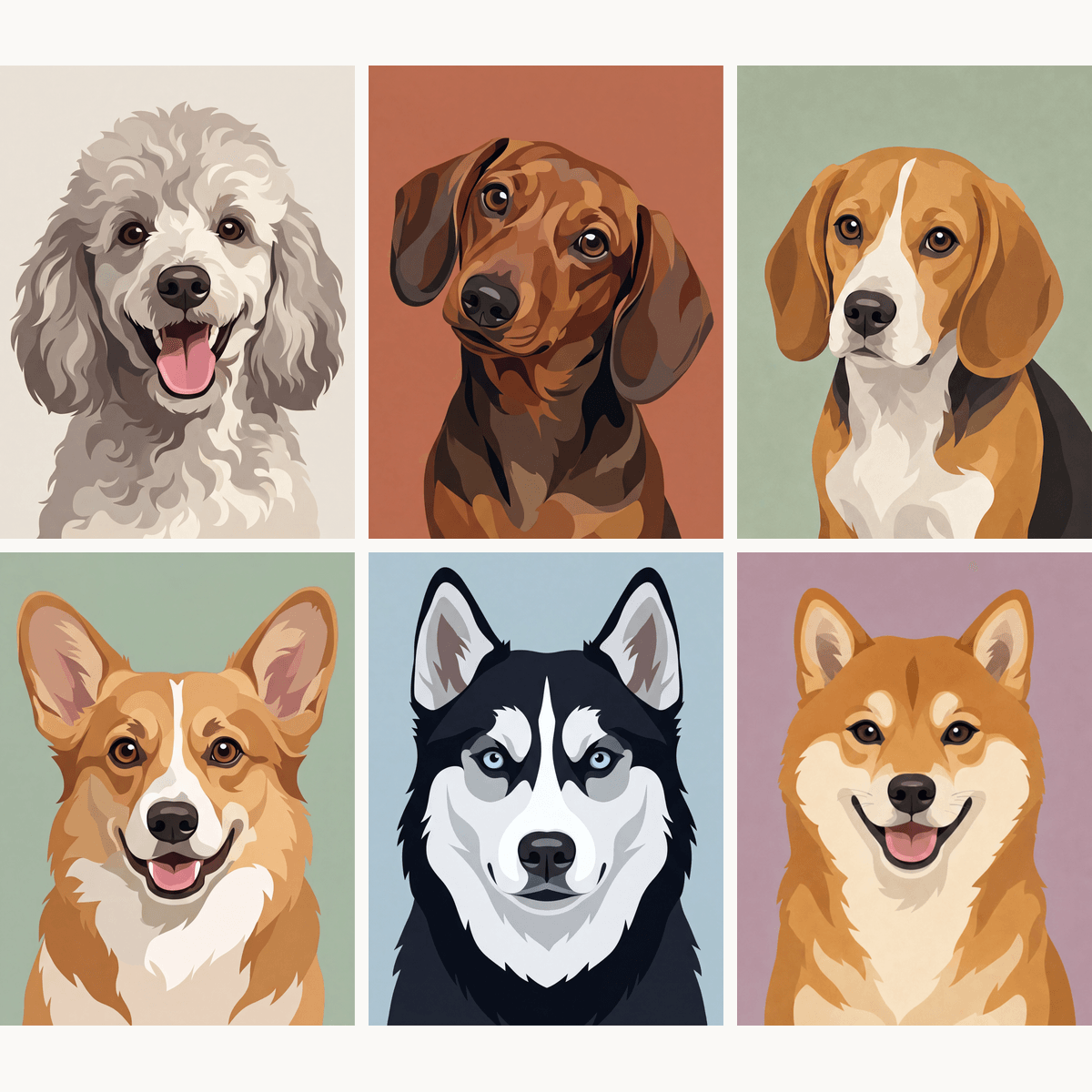 Pup Portraits Vol. 2 - Number Artist Paint by Numbers Kits