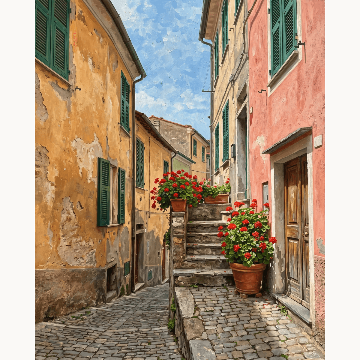 Cinque Terre Alley - Number Artist Paint by Numbers Kits
