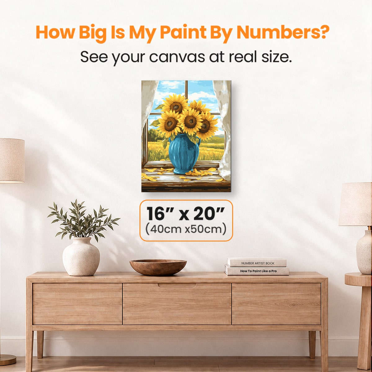 Sunflower Windowsill - Number Artist Paint by Numbers Kits