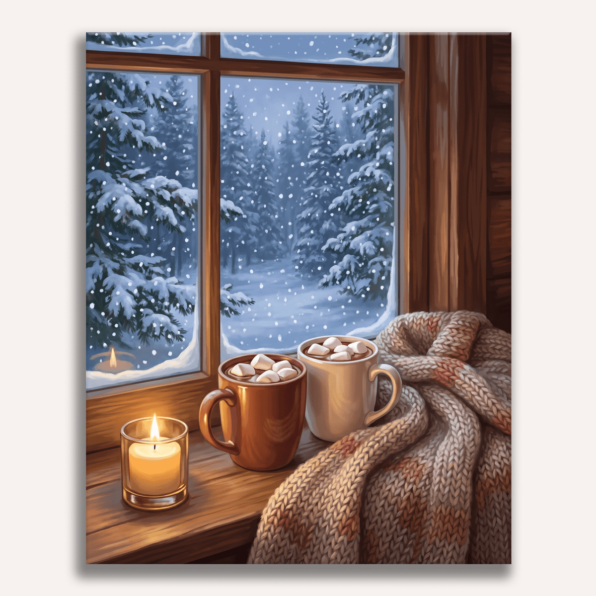Cozy Cocoa Window - Number Artist Paint by Numbers Kits