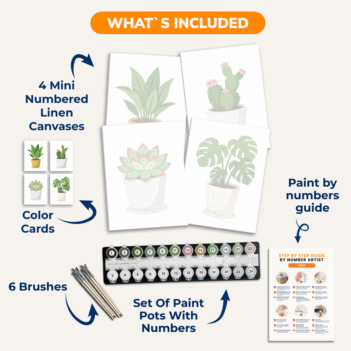 Potted Plants - Number Artist Paint by Numbers Kits
