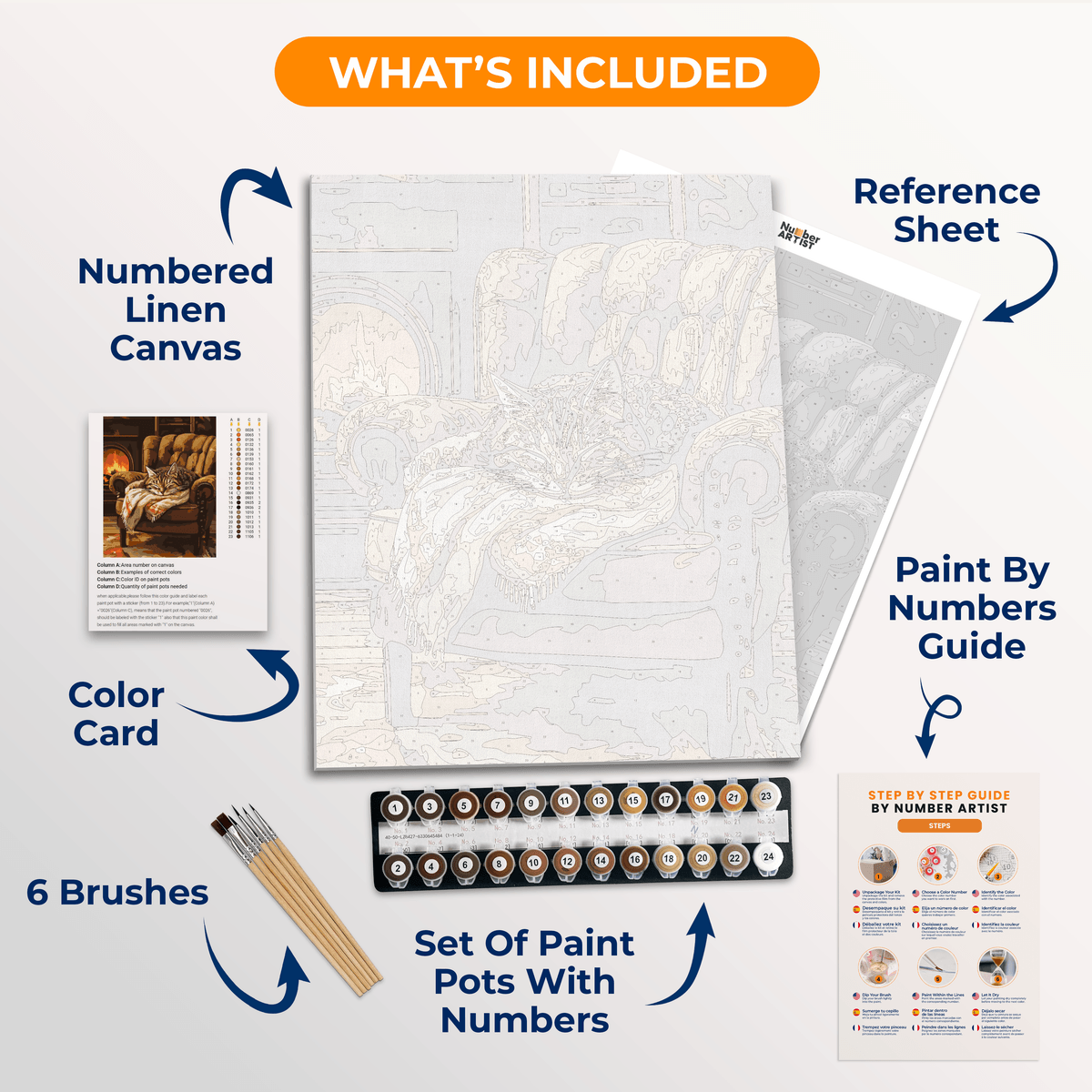 Fireside Nap - Number Artist Paint by Numbers Kits