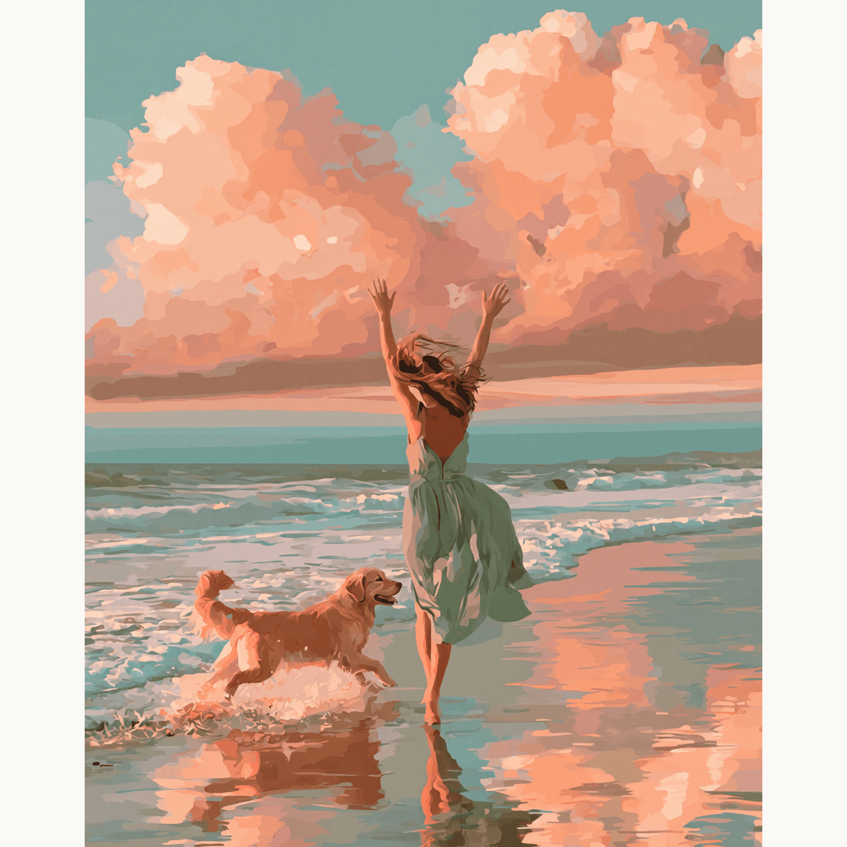 Joyful Beach - Number Artist Paint by Numbers Kits