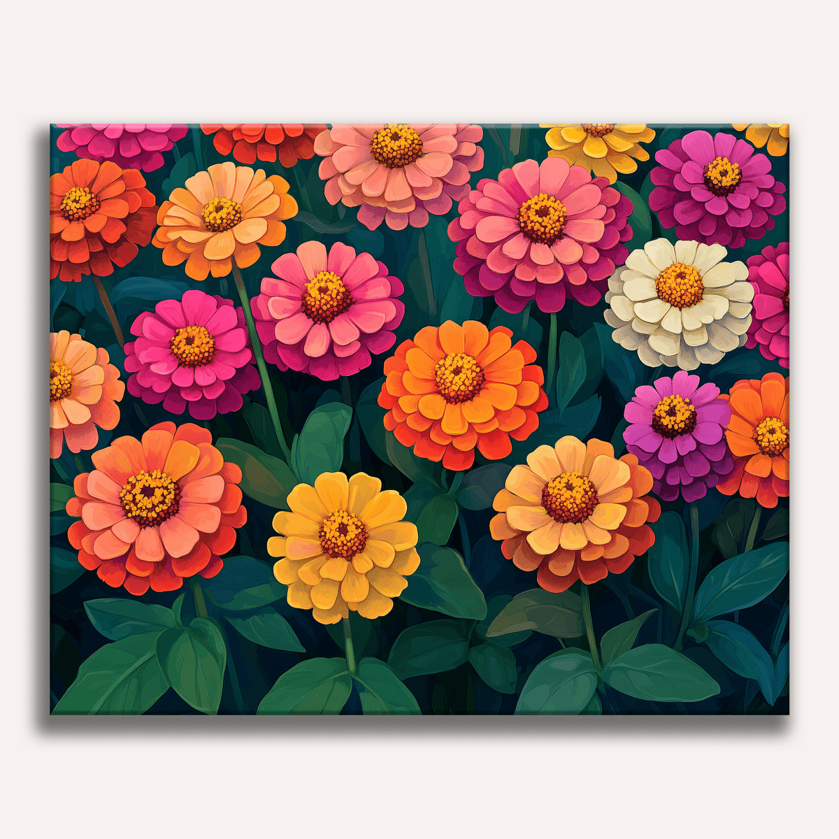 Zinnia Garden - Number Artist Paint by Numbers Kits