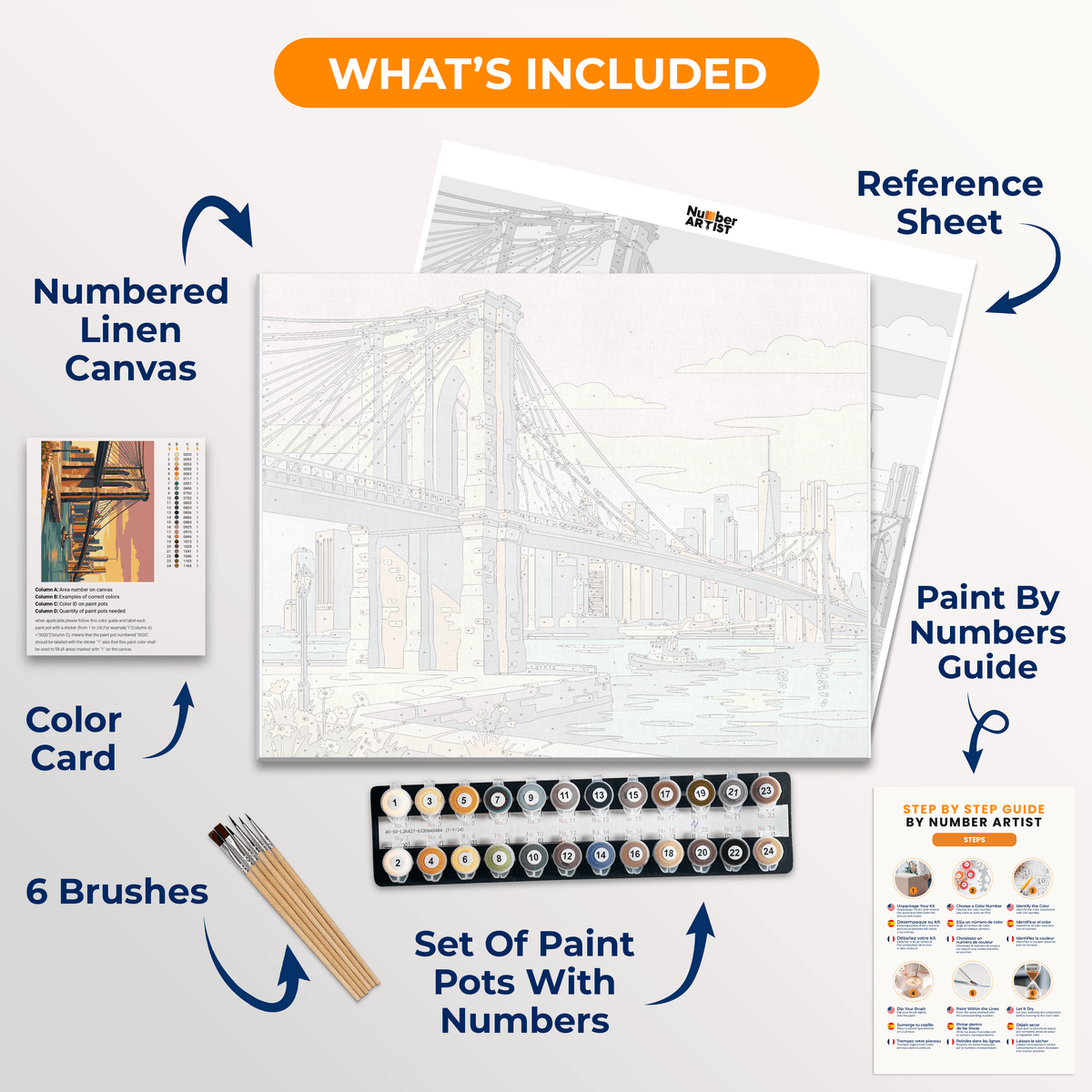 Brooklyn Golden Hour - Number Artist Paint by Numbers Kits