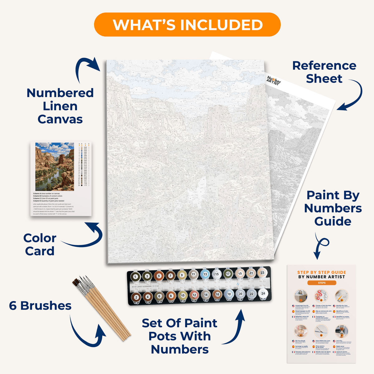 Red Canyon - Number Artist Paint by Numbers Kits