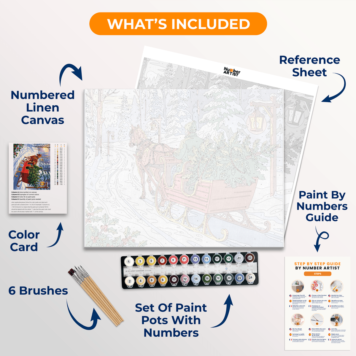Sleigh Ride Home - Number Artist Paint by Numbers Kits