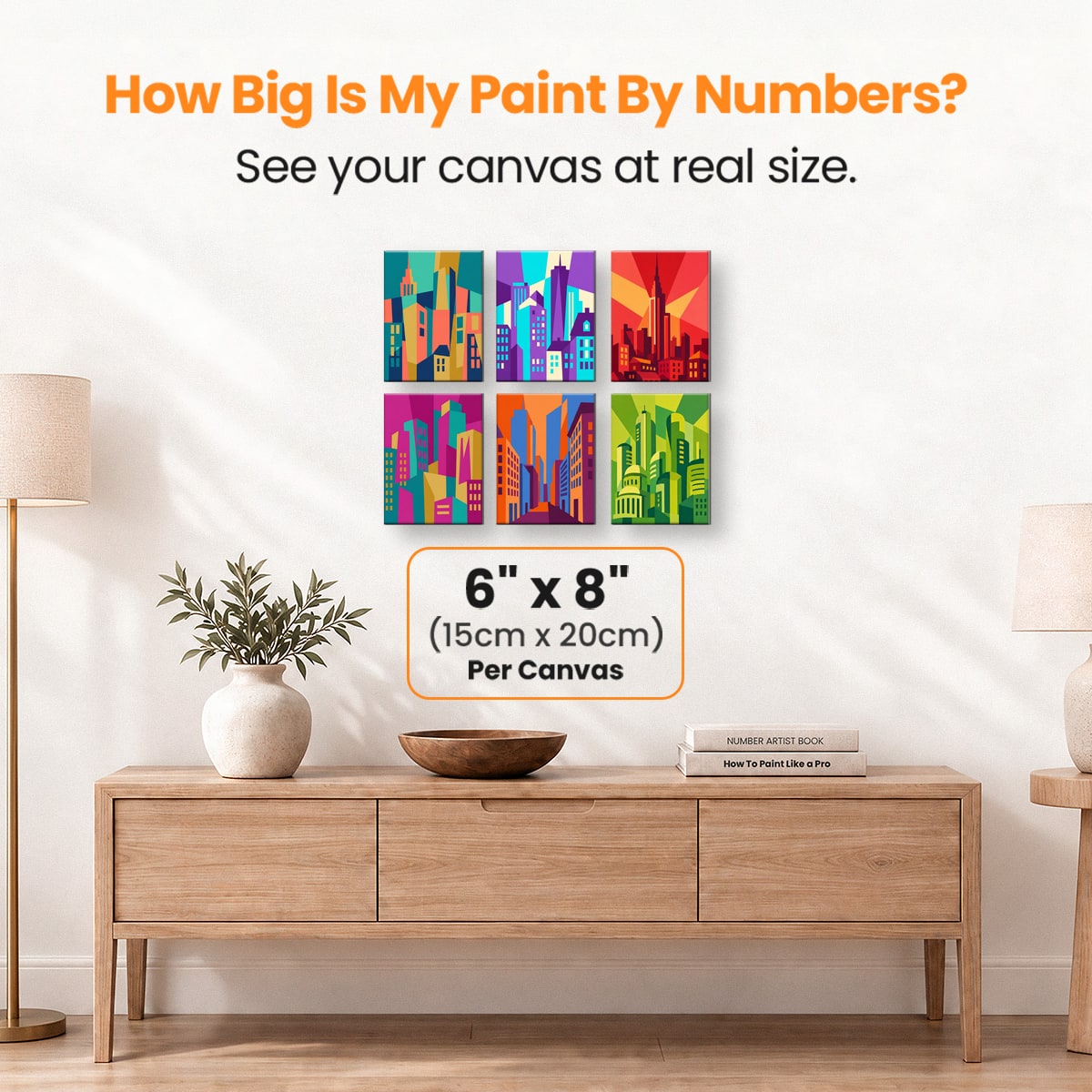 Color Block Cities - Number Artist Paint by Numbers Kits