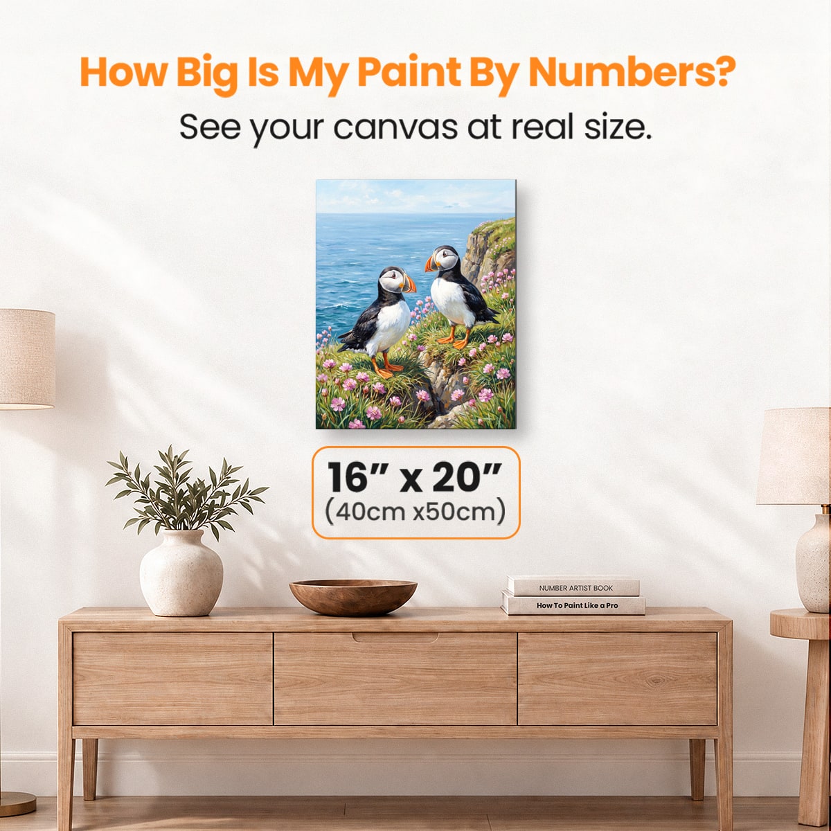 Puffin Perch Joy - Number Artist Paint by Numbers Kits