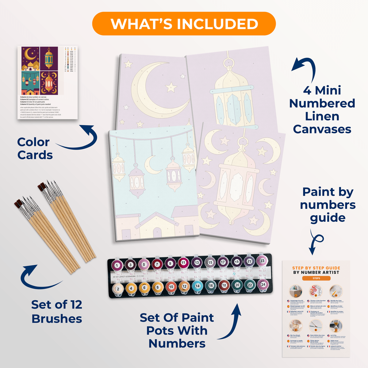 Ramadan Lanterns - Number Artist Paint by Numbers Kits