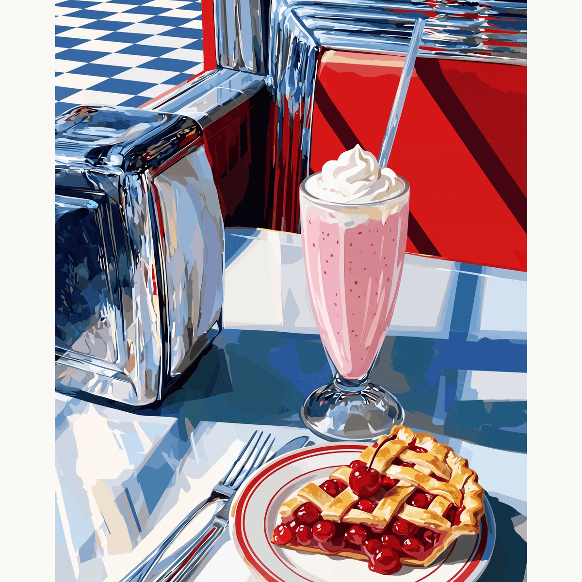 Diner Desert - Number Artist Paint by Numbers Kits