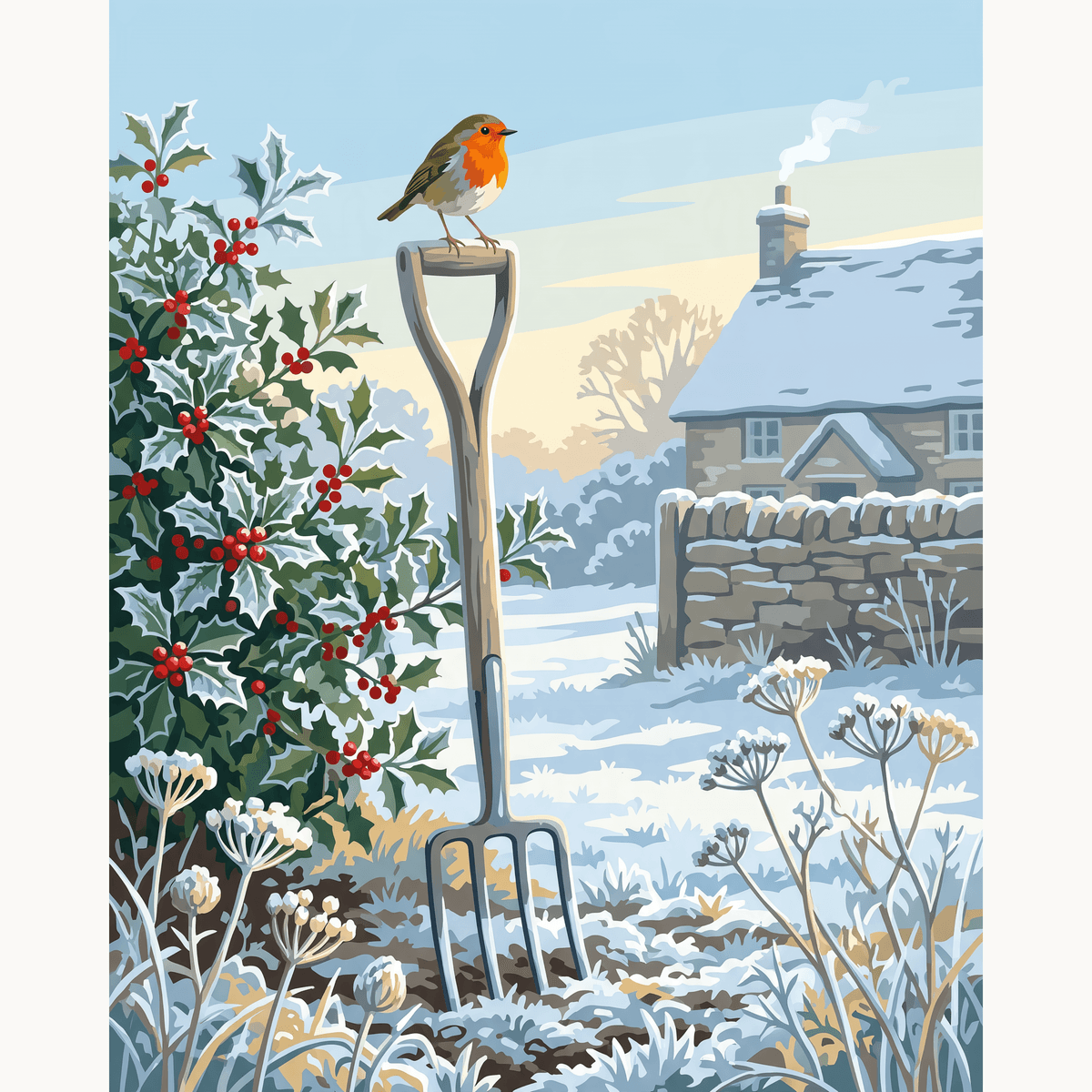 Garden Frost Robin - Number Artist Paint by Numbers Kits