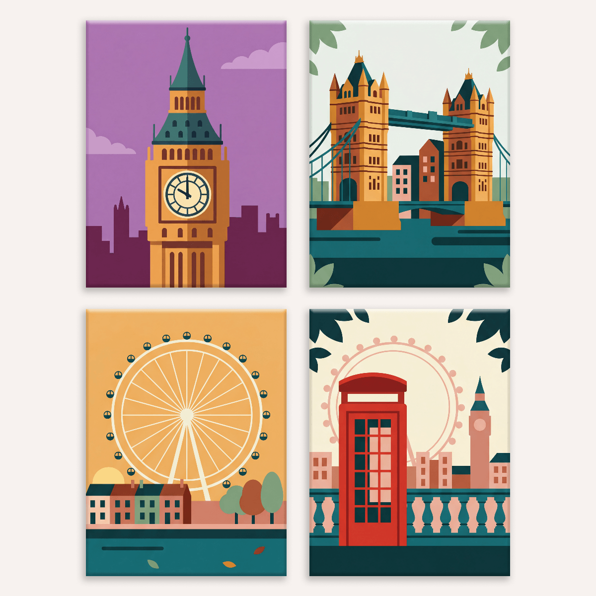 London Landmarks - Number Artist Paint by Numbers Kits