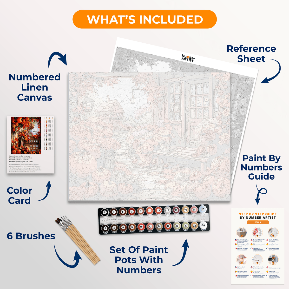 Pumpkin's Harvest - Number Artist Paint by Numbers Kits