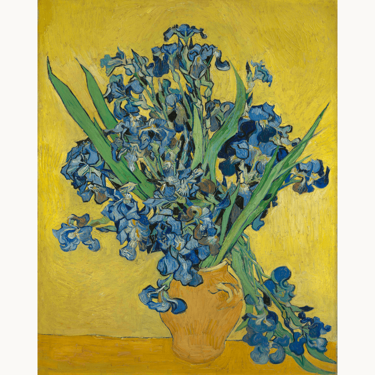 Still Life Vase with Irises Against a Yellow Background by Vincent Van Gogh - Number Artist Paint by Numbers Kits
