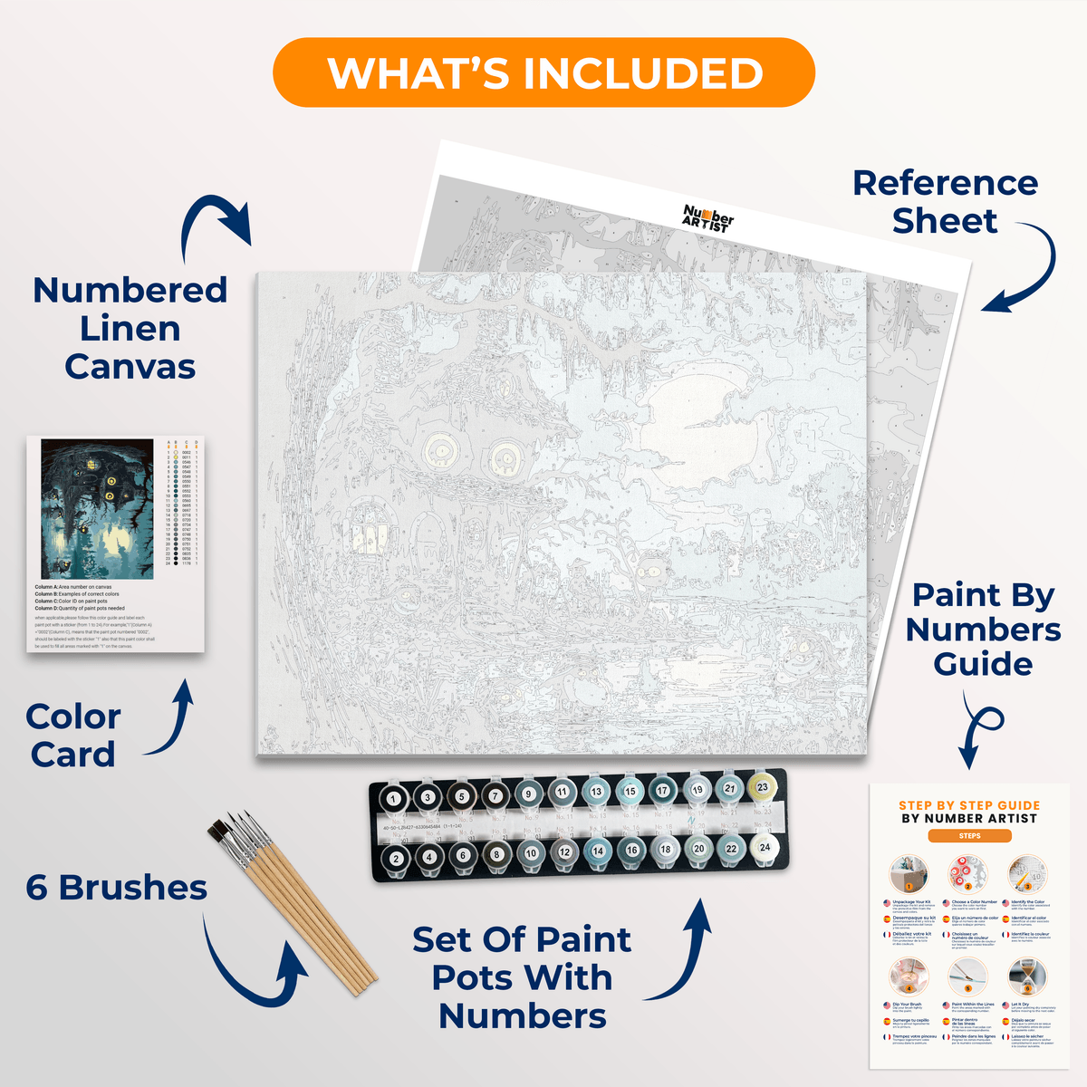 Swamp Monsters' Hut - Number Artist Paint by Numbers Kits
