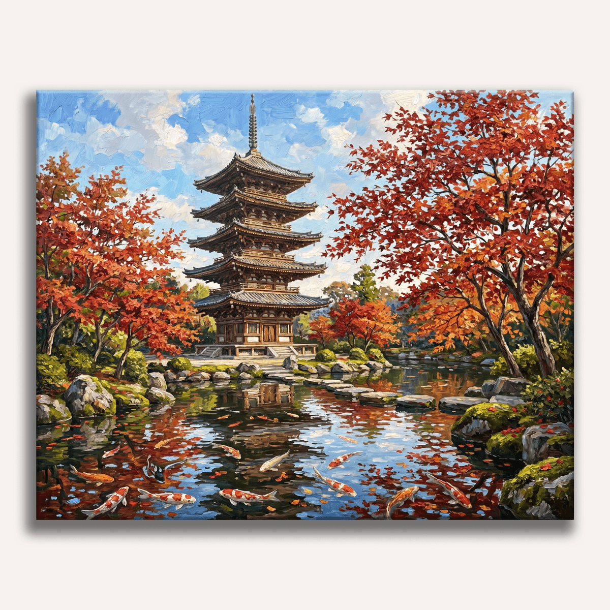 Temple Garden Peace - Number Artist Paint by Numbers Kits
