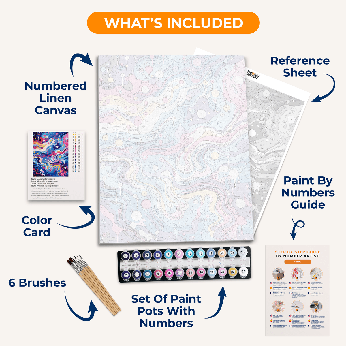 The image displays a vibrant, abstract art piece.