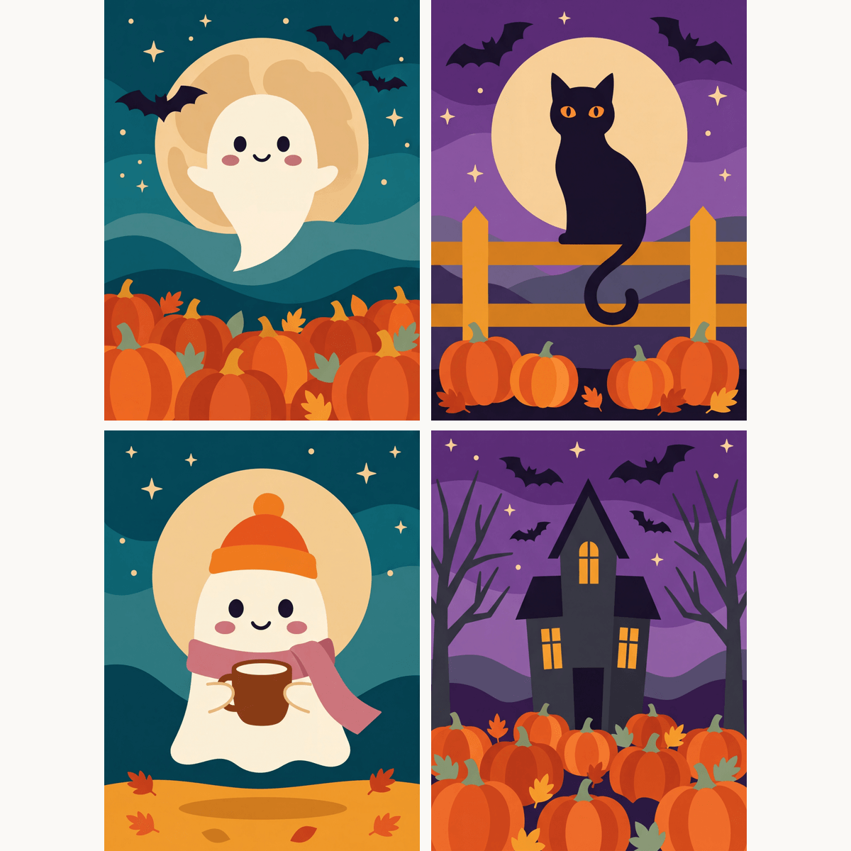 Cozy Ghost Nights - Number Artist Paint by Numbers Kits