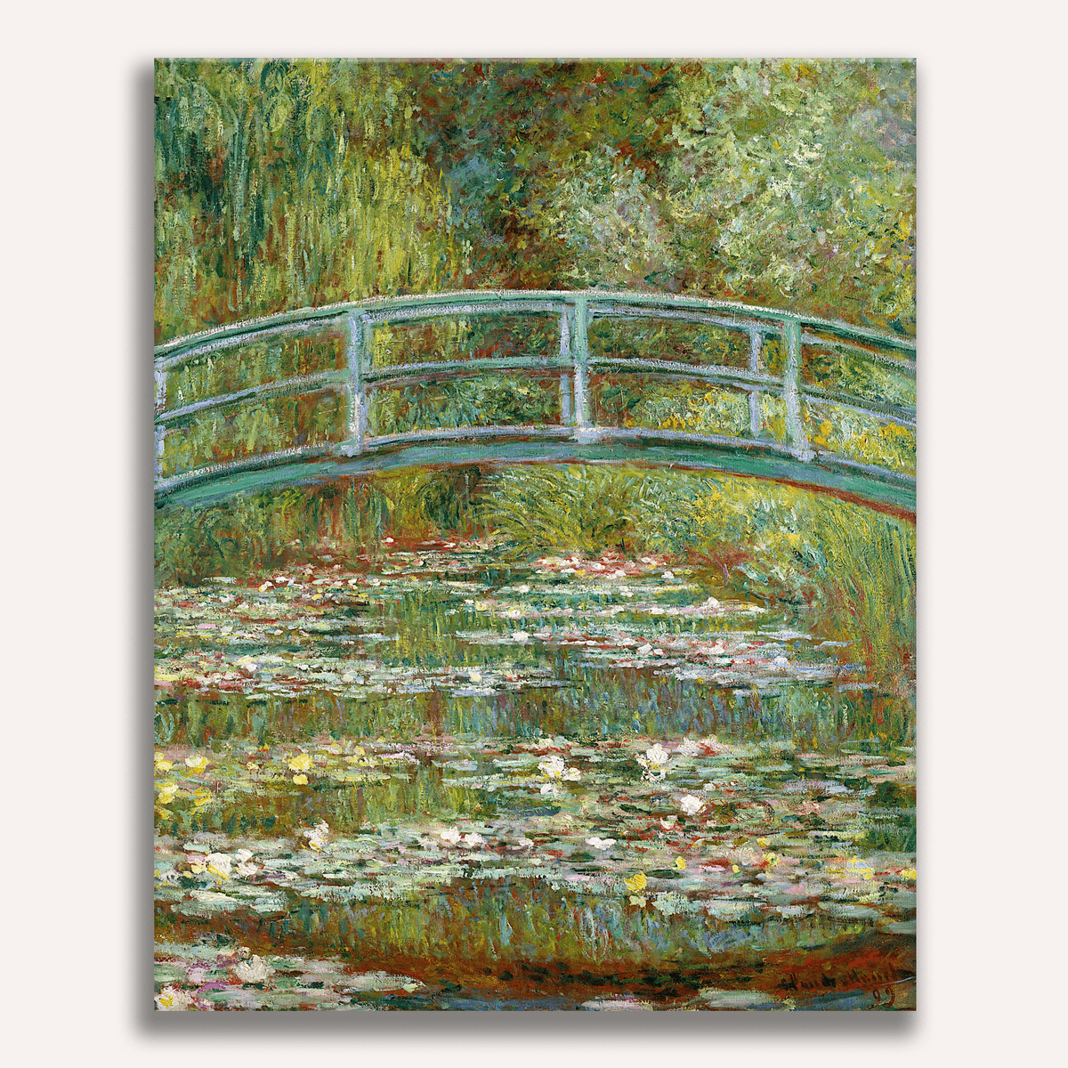 Bridge over a Pond of Water Lilies by Claude Monet - Number Artist Paint by Numbers Kits
