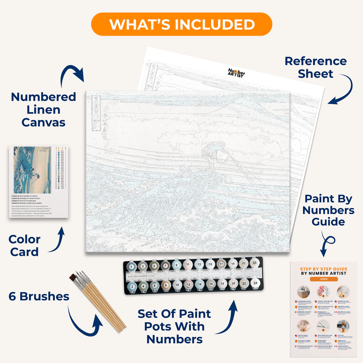 Kajikazawa in Kai Province by Katsushika Hokusai - Number Artist Paint by Numbers Kits