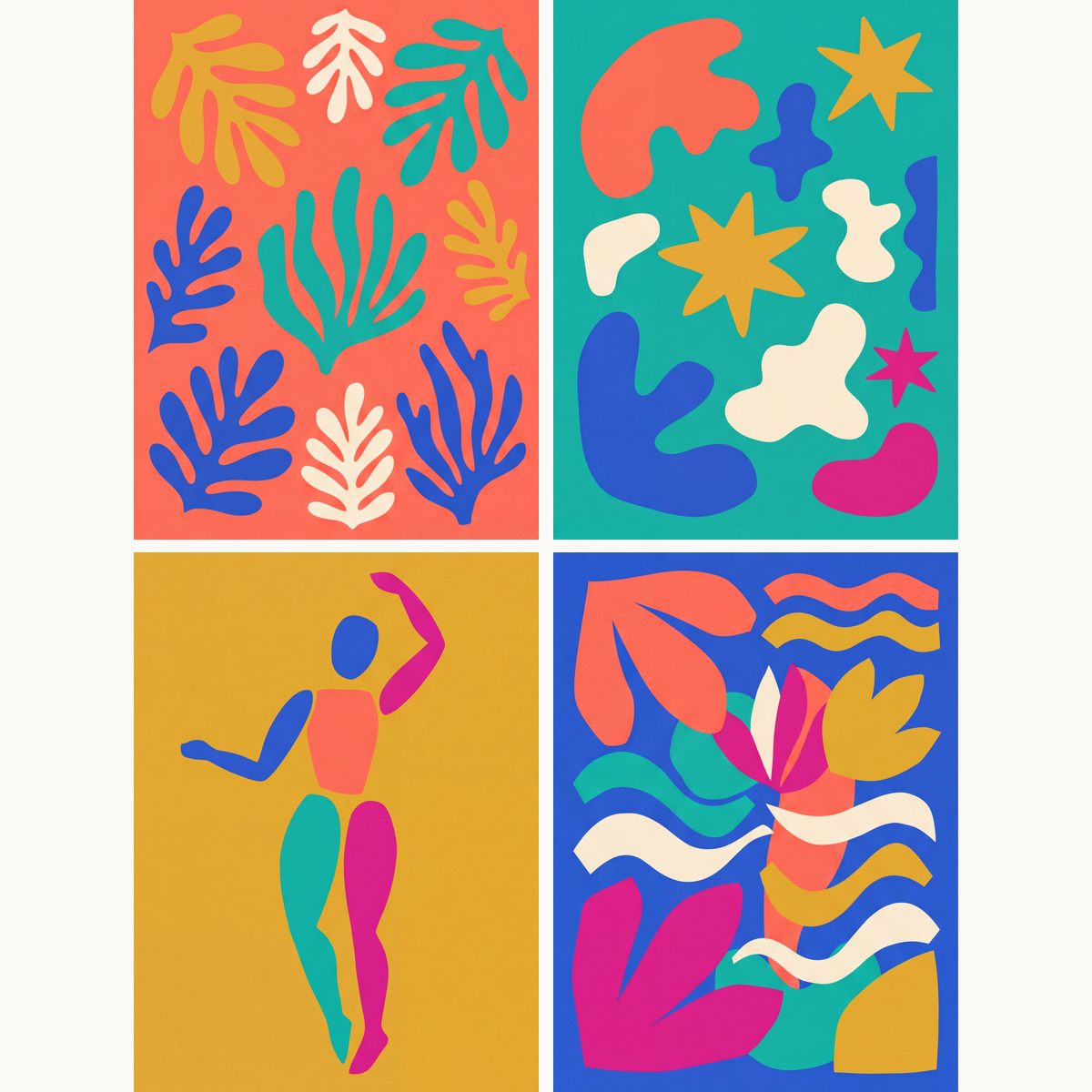 Matisse Cutouts - Number Artist Paint by Numbers Kits
