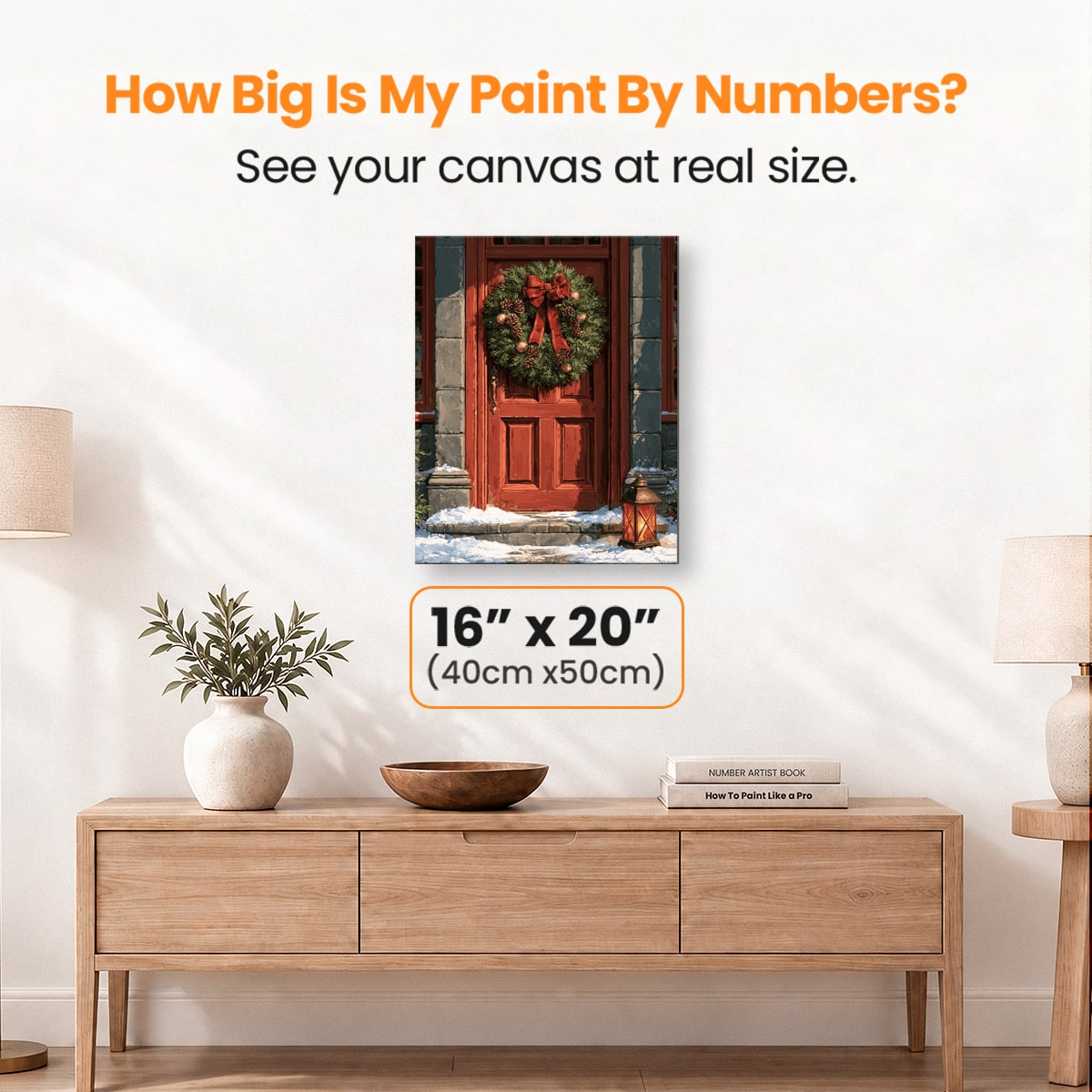 Velvet Door Wreath - Number Artist Paint by Numbers Kits