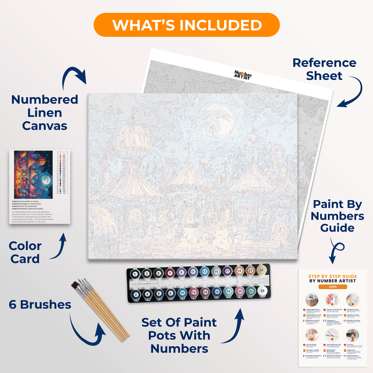 Halloween Fair - Number Artist Paint by Numbers Kits