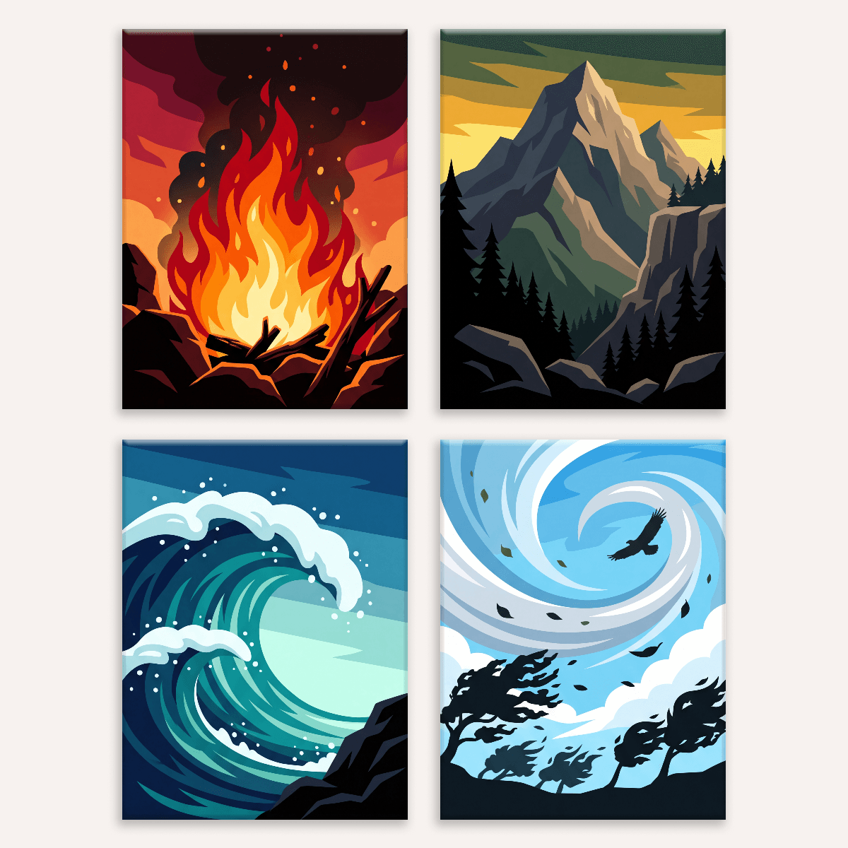 The Four Elements - Number Artist Paint by Numbers Kits