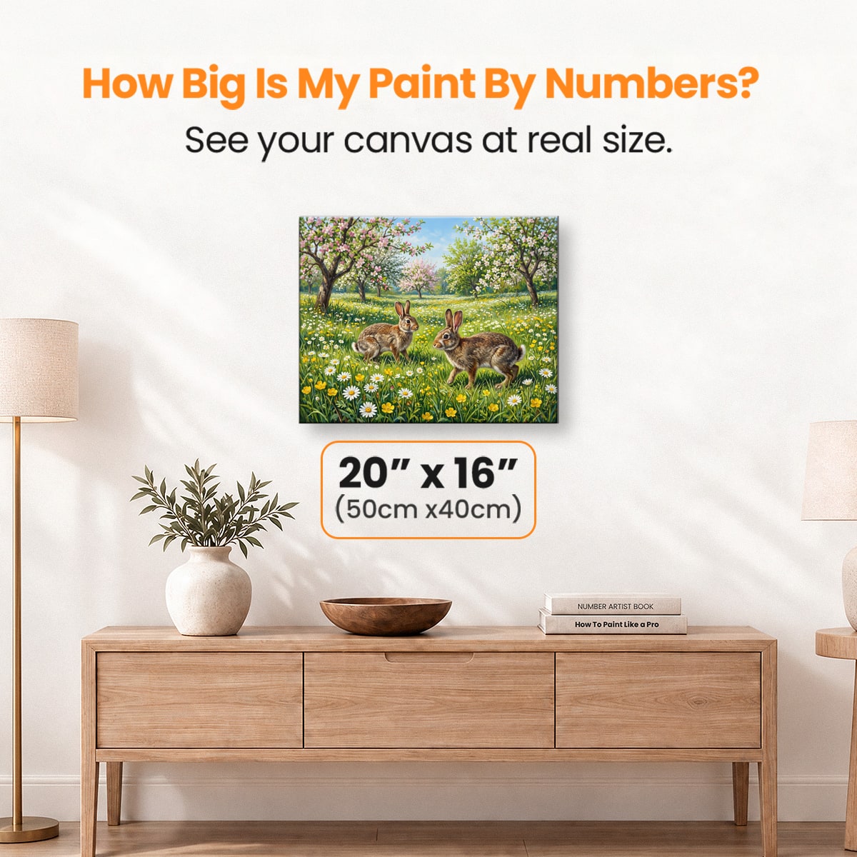 Meadow Bunny Bliss - Number Artist Paint by Numbers Kits