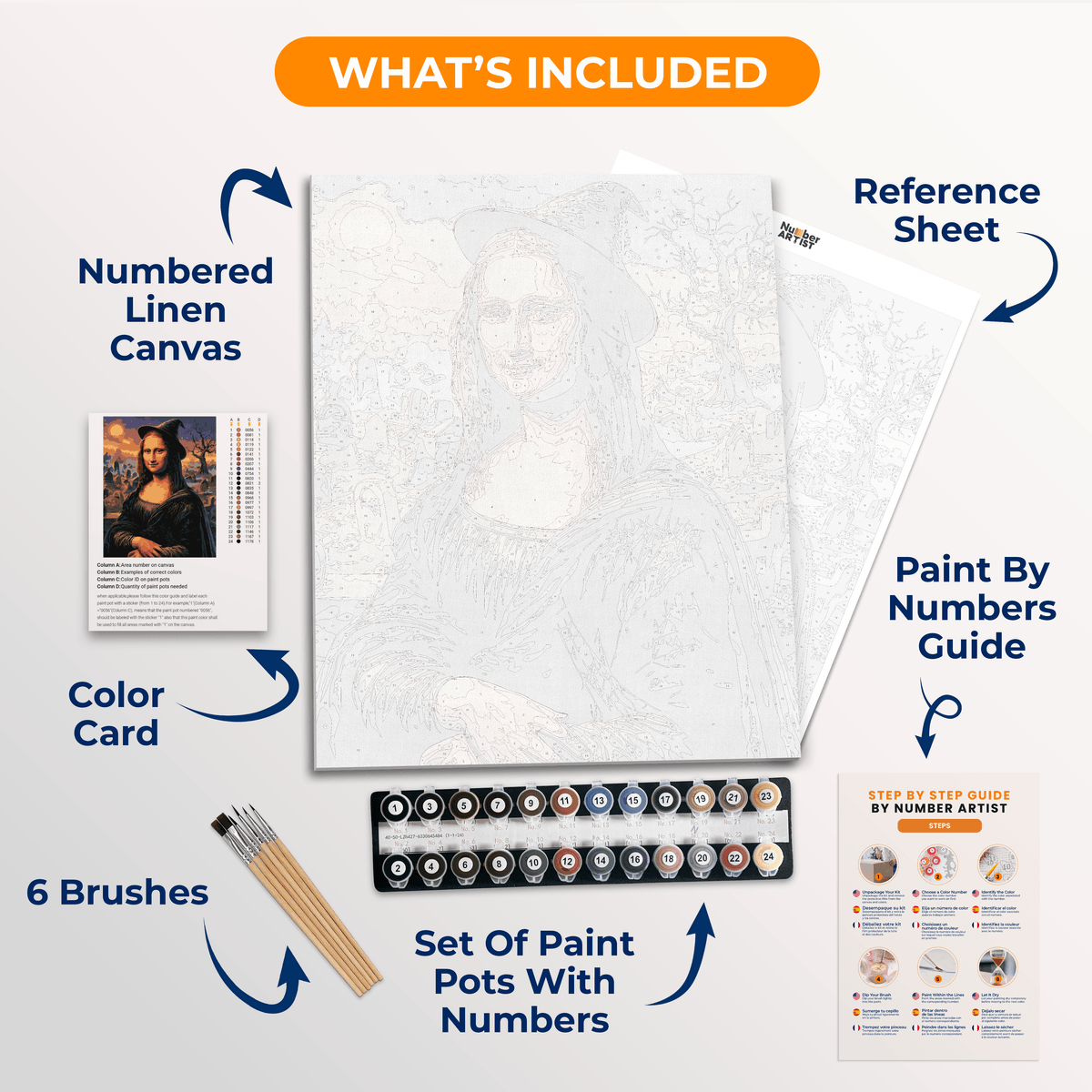 Halloween Mona Lisa - Number Artist Paint by Numbers Kits