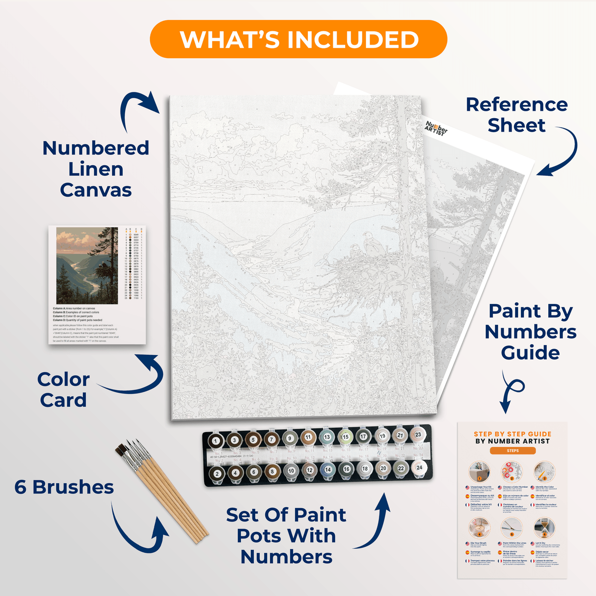 Eagle Nest - Number Artist Paint by Numbers Kits