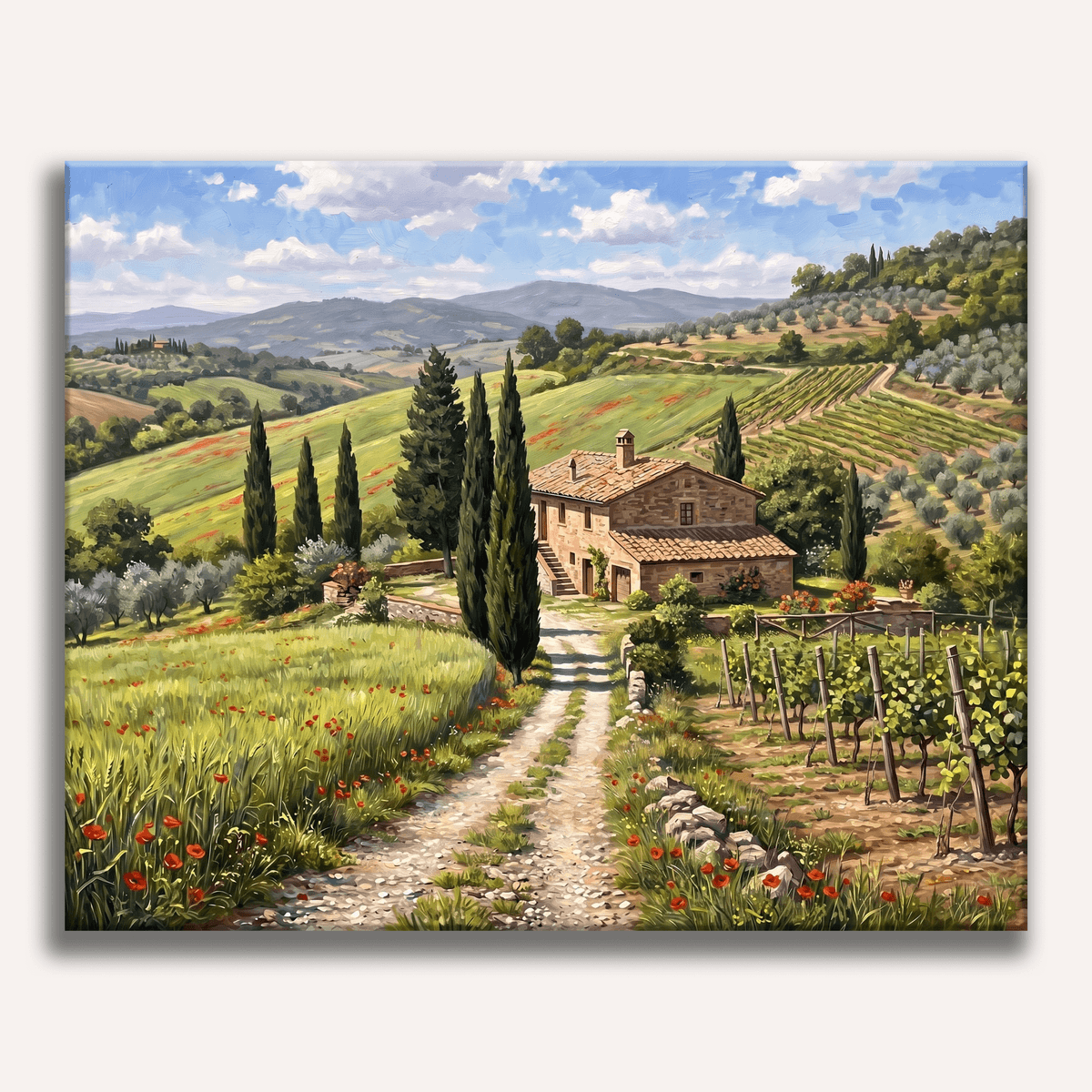 Tuscan Hills - Number Artist Paint by Numbers Kits